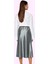 Kadın Midi Boy Saten Etek A Kesim Beli Lastikli Şık Günlük Hafta Sonu Yaz Aylarının Vazgeçilmezi 3