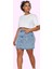 Kadın Yüksek Bel Mini Denim Etek Rahat Kesim Renk Günlük Kullanım Yaz Aylarının Vazgeçilmezi 1