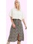 Kadın Viskoz Midi Boy A Line Etek Casual Günlük Yaz Kullanımı Için Yüksek Bel Modern Tasarım 3