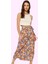 Kadın Yazlık Viskoz Midi Etek Çok Çiçek Desenli Shally Dokuma Rahat Yaz Aylarının Vazgeçilmezi 2