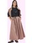 Kadın Maxi Etek Düz Desen A Line Kesim Terrycotton Kumaş Günlük Kullanım Dayanıklı Malzeme 1