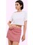 Kadın Slim Fit Kareli Mini Örme Etek Şort Detaylı Rahat Yazlık Günlük Kullanım Özel Günler 1