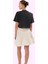 Kadın Gabardin Dokuma Kloş Mini Etek Yüksek Bel Rahat Günlük Hafta Sonu Yaz Aylarının Vazgeçilmezi 3