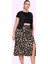 Kadın Animal Desenli Midi Etek Rahat Kesim Viskoz Kumaş Günlük Kullanım Yaz Aylarının Vazgeçilmezi 2