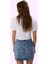 Kadın Pamuk Denim Mini Etek Renk Günlük Kullanım Için Hafta Sonu Yaz Aylarının Vazgeçilmezi 3
