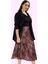 Kadın A Line Midi Etek Leopar Desenli Polyester Dokuma Kumaş Günlük Stil Dayanıklı Malzeme 2