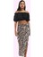 Kadın Yırtmaçlı Sarong Zebra Desenli Etek Viskoz Kuşak Detayı Günlük Şıklık Modern Tasarım 1