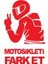 Motosikleti Farket Mini Sticker Etiket Modeli 1