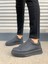 JET-007 Alba Bağcıksız Cilt Erkek Günlük Sneaker Ayakkabı Cst Siyah 2