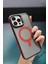 Iphone 14 Pro Uyumlu Kılıf Magsafe Özellikli Darbe Emici Şeritli Silikon Kapak 5