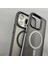 IPhone 15 Pro Max Uyumlu Kılıf Magsafe Özellikli Darbe Emici Şeritli Silikon Kapak 5
