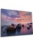 Denizde Gün Batımı Manzarası Yatay Cam Tablo, Ev ve Ofis Duvar Dekoru, Lüks Hediyelik 1
