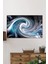 Mavi Girdap Yatay Cam Tablo, Modern, Ev ve Ofis Duvar Dekoru, Lüks Hediyelik 2