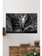 Siyah Beyaz Kanyon Manzarası Yatay Cam Tablo, Ev ve Ofis Duvar Dekoru, Lüks Hediyelik 2