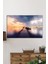 Tekneler ve Gün Batımı Manzarası Yatay Cam Tablo, Ev ve Ofis Duvar Dekoru, Lüks Hediyelik 2
