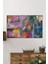 Rengarenk Boyalı Yatay Cam Tablo, Modern, Ev ve Ofis Duvar Dekoru, Lüks Hediyelik 2
