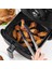 Buffer® Siyah Isıya Dayanıklı Yıkanılabilir Silikon Fırın ve Airfryer Kare Model Pişirme Matı 21,5 cm 2