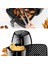 Buffer® Siyah Isıya Dayanıklı Yıkanılabilir Silikon Fırın ve Airfryer Kare Model Pişirme Matı 21,5 cm 4