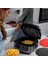 Buffer® Siyah Isıya Dayanıklı Yıkanılabilir Silikon Fırın ve Airfryer Yuvarlak Model Pişirme Matı 23 cm 8