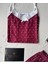 Intive Dantel Detaylı Yumuşacık Bordo Puantiye Desenli Askılı Bluz Şort Pijama Takımı 2