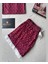 Intive Dantel Detaylı Yumuşacık Bordo Puantiye Desenli Askılı Bluz Şort Pijama Takımı 3