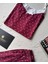 Intive Dantel Detaylı Yumuşacık Bordo Puantiye Desenli Askılı Bluz Şort Pijama Takımı 4
