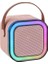 Karaoke Mikrofonlu Rgb Işıklı Küçük Portatif Rahat Taşınabilir Şarjlı Bluetooth Hoparlör Kablosuz 3
