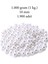 1.000 Gram (1 Kg.) 10MM Beyaz Renk Plastik İnci Boncuk Çanta ve Takı Yapım Boncuğu (~1.900 Adet) 1