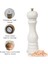 Glıos Beyaz Ahşap Tuz ve Karabiber El Değirmeni Öğütücü Grinder 22 cm 5