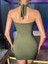 Kadın Yeşil Kadın Clup Elbisesi 6680 3