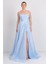 Kadın Ip Askılı Derin Yırtmaçlı Uzun Abiye Elbise 0482 Bebe Mavisi 1