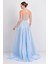 Kadın Ip Askılı Derin Yırtmaçlı Uzun Abiye Elbise 0482 Bebe Mavisi 4