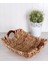 Wicker Serisi Bezli Diktördgen Ahşap Kulplu Hasır Ekmek Sepeti 1