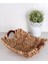 Wicker Serisi Bezli Diktördgen Ahşap Kulplu Hasır Ekmek Sepeti 2