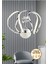 Luxora Model Krom Kaplama 3 Renk Metal Salon Mutfak Oturma Yatak Odası Modern LED Sarkıt Avize 1