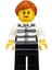 Minifigür - Police - Jail Prisoner 50382 Prison Stripes CTY1129 1