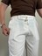 Erkek Beyaz Yüksek Bel Pileli Kumaş Pantolon Modern Düğmeli Şık ve Günlük Kullanıma Uygun 6
