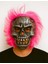Wild Skull - Gümüş Kafatası Pembe Saçlı Iskelet Maske 1