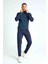 Slim Fit Lacivert Desenli Eşofman Takımı 2