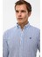 Erkek Çizgili Yıkamalı 100% Pamuk Regular Erkek Gömlek 1