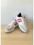 Beyaz-Kırmızı-Beyaz Taban Unisex Günlük Rahat Hafif Bağcıklı Sneaker Spor Ayakkabı 3
