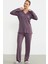 Sementa 76438 Yarım Düğmeli Cep Detaylı Pijama Takım 1