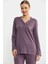 Sementa 76438 Yarım Düğmeli Cep Detaylı Pijama Takım 4