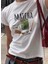Matcha Baskılı Bisiklet Yaka Basic Kadın T-Shirt 2
