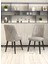 Parlazonhome Rina Serisi 70x110cm Atlantik Mutfak Masası, Mutfak Masa Takımı, 4 Gri Sandalye 2