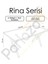 Parlazonhome Rina Serisi 70x110cm Atlantik Mutfak Masası, Mutfak Masa Takımı, 4 Gri Sandalye 4