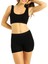 Kadın Bambu Mini Tayt Nefes Alan Yumuşak Dokulu Slim Fit İç Giyim Siyah 3