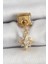 316L Çelik Sallantılı Zirkon Taşlı Kutup Yıldızı Model Gold Renk Nomination Charm 1