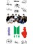 Bangtan Boys Geçici Vücut Dövmesi 1