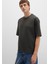 Bisiklet Yaka Gri Basic Tişört 0612909-70090 2